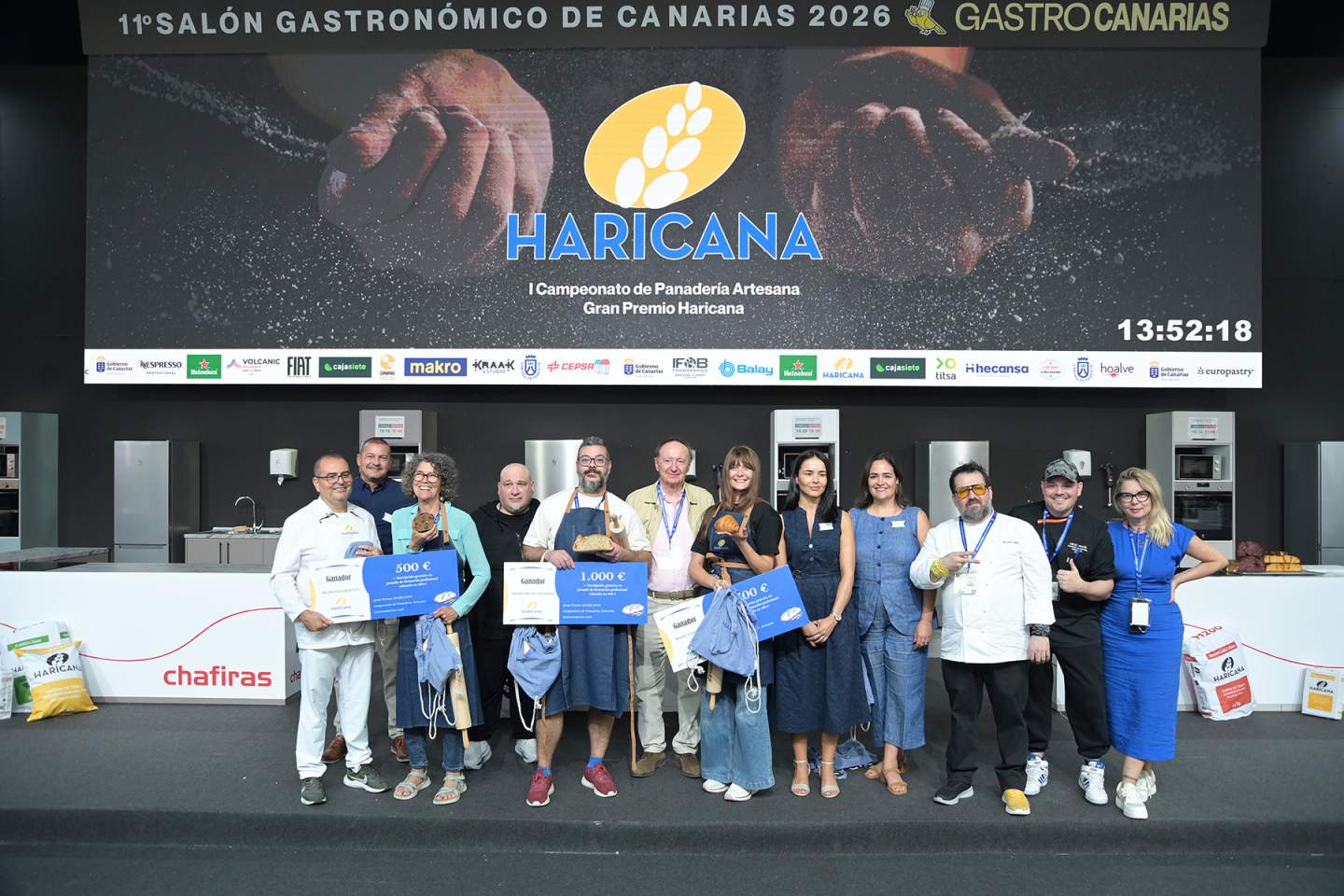 Podio del Campeonato de Canarias de Panader&iacute;a Canaria Artesana Gran Premio Haricana