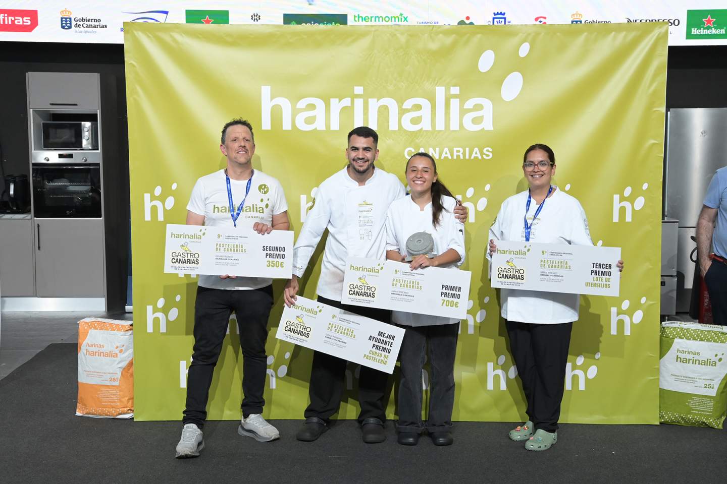 Podio del 9&ordm; Campeonato de Canarias de Pasteler&iacute;a Gran Premio Harinalia Canarias
