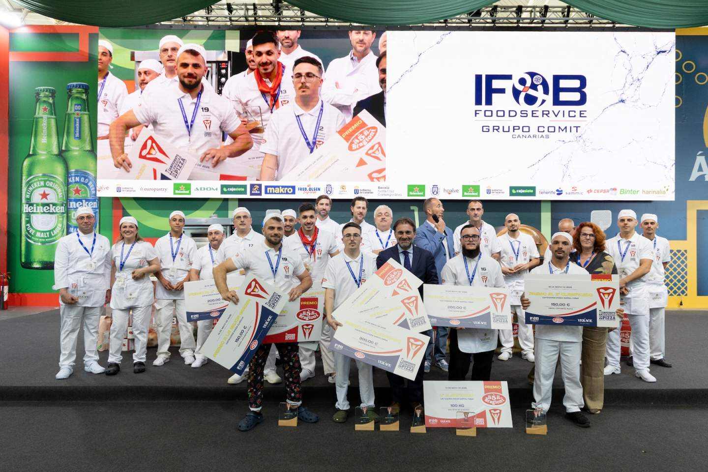 Luciano Lucía y Antonio Cazorla, campeones de pizza clásica y napolitana del 7º Campeonato de Canarias de Pizza Gran Premio IF&B Grupo Comit
